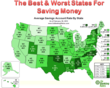 Heat Map: Savings Account Interest Rates by State